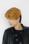 Къса перука от ЕСТЕСТВЕН косъм в русо и черно с бретон Регина, снимка 6