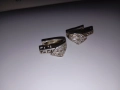 Сребърни Обеци с камъчета ,проба 925 , снимка 2