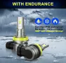 Sycreek комплект LED крушки за фарове H11 H8 H9, 2 броя, 16000LM 6500K студено бяло, снимка 5