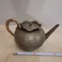 рядък ръчно изработен посребрен чайник, снимка 2