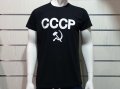 Нова черна мъжка тениска с трансферен печат СССР, Русия, снимка 5