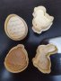4 бр Пиле яйце заек Великденски пластмасови форми резци с бутало за сладки тесто фондан форма резец, снимка 1 - Форми - 39874259