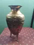 Посребрена метална ваза в стил арт деко, снимка 2