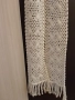 Ново!Бял руски шал материя изкуствена машинна плетка, снимка 2
