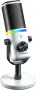 Динамичен микрофон Aokeo AK-10 USB/XLR с рамо и RGB подсветка, бял, снимка 1
