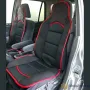 Комплект универсални калъфи за предни седалки - 2бр/к-т - черно с червено, снимка 1