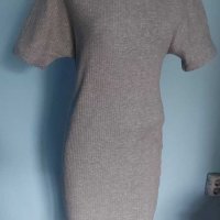 Еластична маркова рокля с падащ ръкав "H&М"®original / унисайз , снимка 1 - Рокли - 29572675