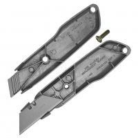 Нож Stanley макетен метален с трапецовидно фиксирано острие 136х19 мм, снимка 3 - Други инструменти - 33999849