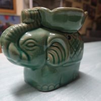 свещник керамика Слон, снимка 2 - Декорация за дома - 29433393