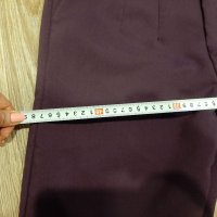 Стилен лилав панталон над глезена висока талия , снимка 9 - Панталони - 39977468