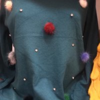 Блуза с пухчета, снимка 1 - Блузи с дълъг ръкав и пуловери - 30917120