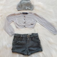 Зимни къси панталони болеро и шапка 3-4 години, снимка 1 - Детски комплекти - 30825402
