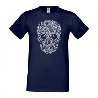 Мъжка тениска Bicycle Skull,Скелет,Изненада,Подарък,Празник , снимка 1 - Тениски - 36812816