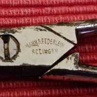 Стара ножица Mann & Federlein, Solingen. , снимка 4 - Антикварни и старинни предмети - 39862797