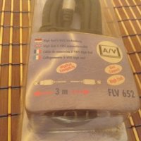 Немски Кабел S VHS към S VHS мъжки  3 метра, снимка 2 - Плейъри, домашно кино, прожектори - 30263996