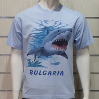 Нова мъжка тениска с трансферен печат Акула, България, снимка 1 - Тениски - 29091107