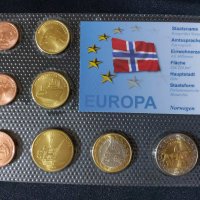 Пробен Евро сет - Норвегия 2004 от 8 монети , снимка 1 - Нумизматика и бонистика - 44265401