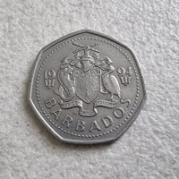 Монети. Карибски басеин. Барбадос. 1 долар  и 0.25 цента. 2 бр., снимка 5 - Нумизматика и бонистика - 40774667
