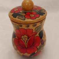 Руски традиционни дървени кутийки, вазички, мини сервизчета, снимка 10 - Антикварни и старинни предмети - 39398213