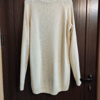 Дълга бяла  блуза / туника , снимка 4 - Блузи с дълъг ръкав и пуловери - 31916667
