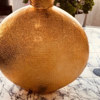 “Златна”плетена ваза,Холандия, снимка 9 - Вази - 30478670
