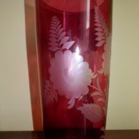 Ретро арт гравирана ваза, снимка 3 - Вази - 30360183