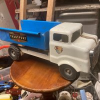 Ретро ламаринена играчка камион Triang Lorry, снимка 5 - Колекции - 42897297