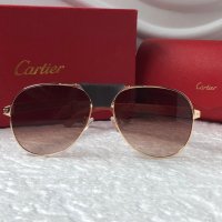 Cartier 2022 мъжки слънчеви очила с кожа, снимка 9 - Слънчеви и диоптрични очила - 37372016
