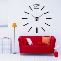 Голям домашен триизмерен стикер часовник, снимка 12 - Стенни часовници - 39956158