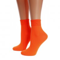 Philippe Matignon светлозелени,оранжеви къси плътни чорапи Филип Матинон цветни чорапи над глезени  , снимка 2 - Дамски чорапи - 21491695