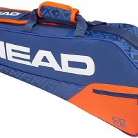 Тенис калъф HEAD Core 3R Pro нов Отличен калъф с основно отделение за 3 ракети. Малък джоб с цип за , снимка 2 - Тенис - 31445684