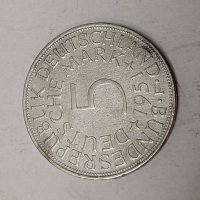 5 марки 1951г сребро, снимка 3 - Нумизматика и бонистика - 29490641