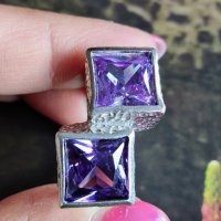 Интересен сребърен пръстен с Пурпурни Аметисти, снимка 11 - Пръстени - 38105772