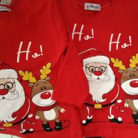 Коледни блузки с картинка дядо Коледа и еленче , снимка 3 - Детски Блузи и туники - 34981219