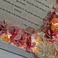Персонализирана дървена рамка с нежни цветя за кръстници/кумове, снимка 7 - Подаръци за кръщене - 40832746