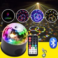 LED парти лампа проектор с дистанционно 9W , Bluetooth, снимка 1 - Прожектори - 30282283