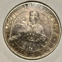 10 лири Сан Марино, 1935 г - рядка сребърна монета, снимка 2 - Нумизматика и бонистика - 42548276