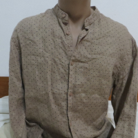 Мъжка риза с дълъг ръкав от лен Alessandra Lamuza Milano, снимка 1 - Ризи - 36449970