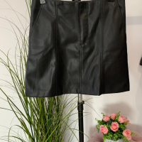 Кожена пола в размер S на Zara, снимка 4 - Поли - 44514662