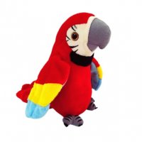 Музикален пеещ и говорещ плюшен папагал играчка+Батерии, снимка 3 - Музикални играчки - 35052569