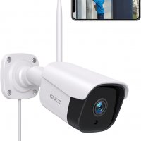 Камера за наблюдение GNCC 2.4G WiFi,T2,IP65 нощно виждане,откриване на движение и звук,съвм. Alexa , снимка 1 - Други стоки за дома - 40079442