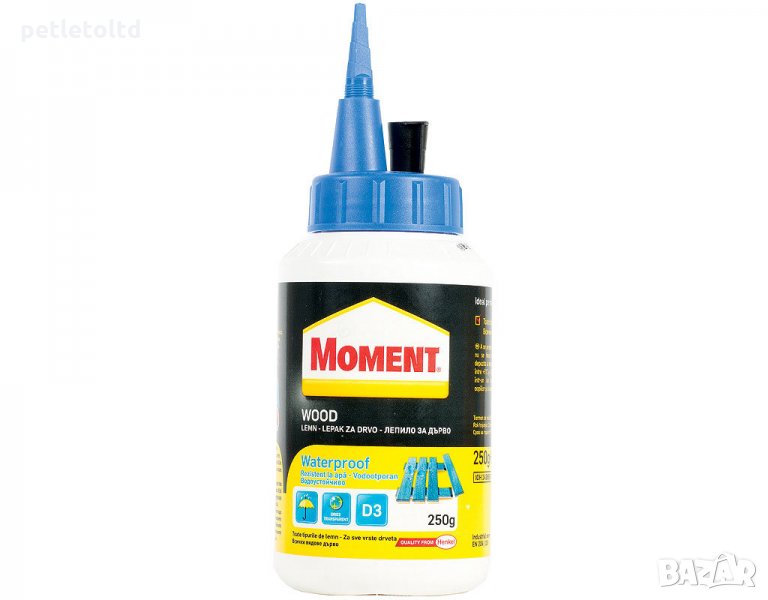 Лепило за дърво, клас D3 Moment Wood Waterproof 250гр., снимка 1