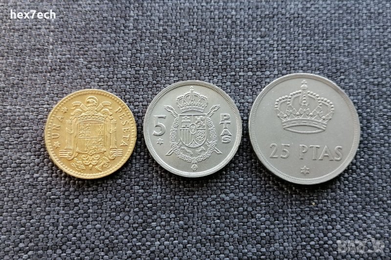 ❤️ ⭐ Лот монети Испания 1975 3 броя ⭐ ❤️, снимка 1