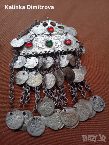 Старинни накити за глава-трепки и монети., снимка 1