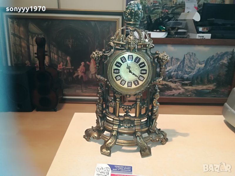 антика-часовник-40х26х9см-ретро колекция-внос швеицария, снимка 1