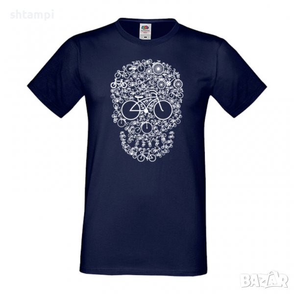 Мъжка тениска Bicycle Skull,Скелет,Изненада,Подарък,Празник , снимка 1