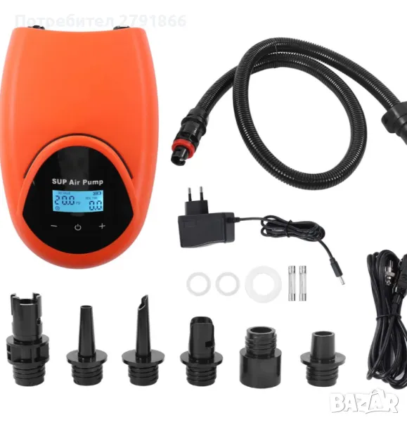 Eлектрическа SUP помпа до 20 PSI вградена батерия 15000MAH за надуваеми дъски,лодки,дюшеци,басейни, снимка 1