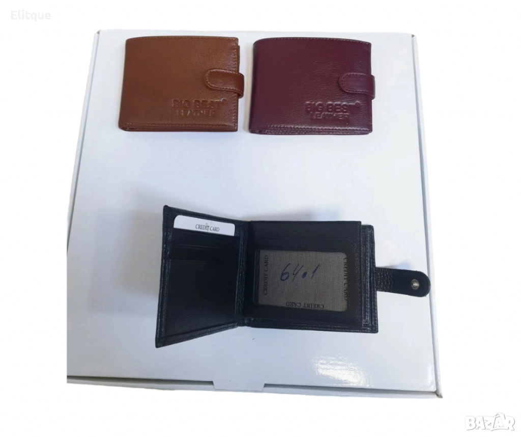 К. портфейл "Big Bear" с класически дизайн и практични отделения, снимка 1