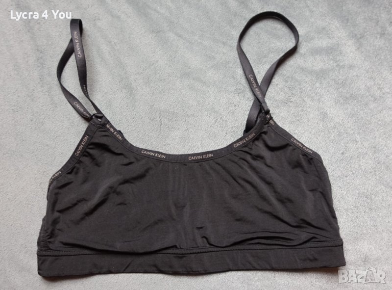 XS/S Calvin Klein дамски черен къс топ/бюстие, снимка 1