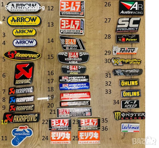 Метален Стикер за Ауспух гърне Yoshimura akrapovic arrow two brothers, снимка 1